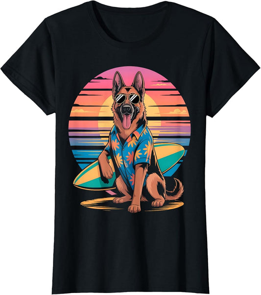 German Shepherd Surfer Dog