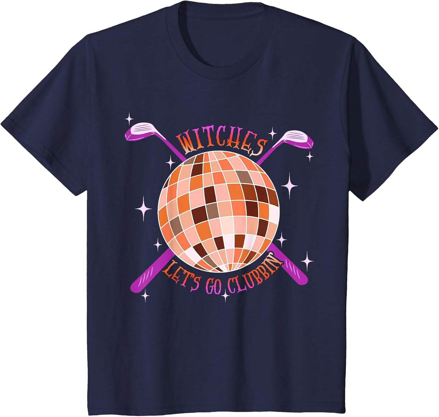 Witches Lets Go Clubbin' Golfer Disco Halloween Golfing