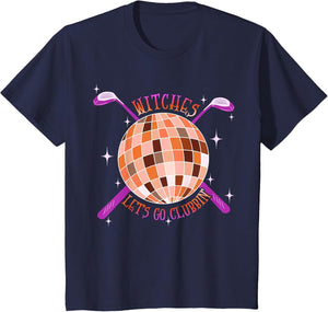 Witches Lets Go Clubbin' Golfer Disco Halloween Golfing