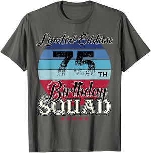75 Year Old Birthday Squad Vintage 75th B-Day Party Cool