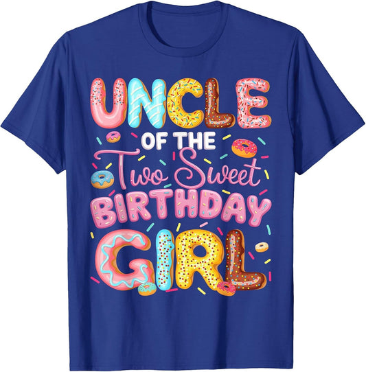Uncle of The Two Sweet Birthday Girl Donut 2Nd Birthday