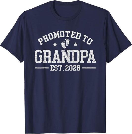 Promoted to Grandpa est. 2026 Grandparents Baby Announcement