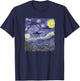 UFO Alien Abduction Starry Night Van Gogh Painting Shirt