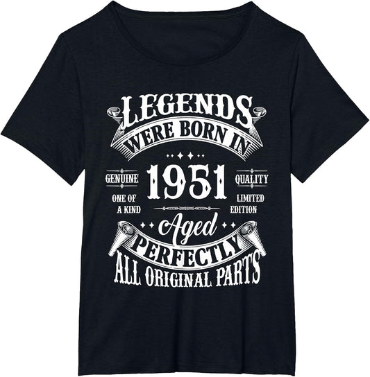 75th Birthday Shirt Vintage Born in 1951 75 Years Old B-Day