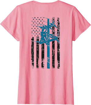 Distressed Patriotic Lineman American Flag Electric Cable