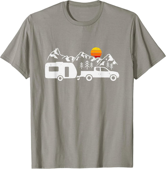 Caravan Camping Trailer Mountains Camper
