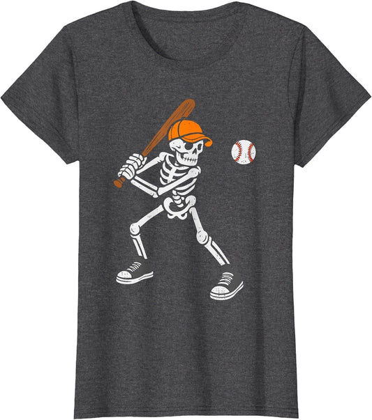 Skeleton Baseball Halloween Costume Boys Teens Kids