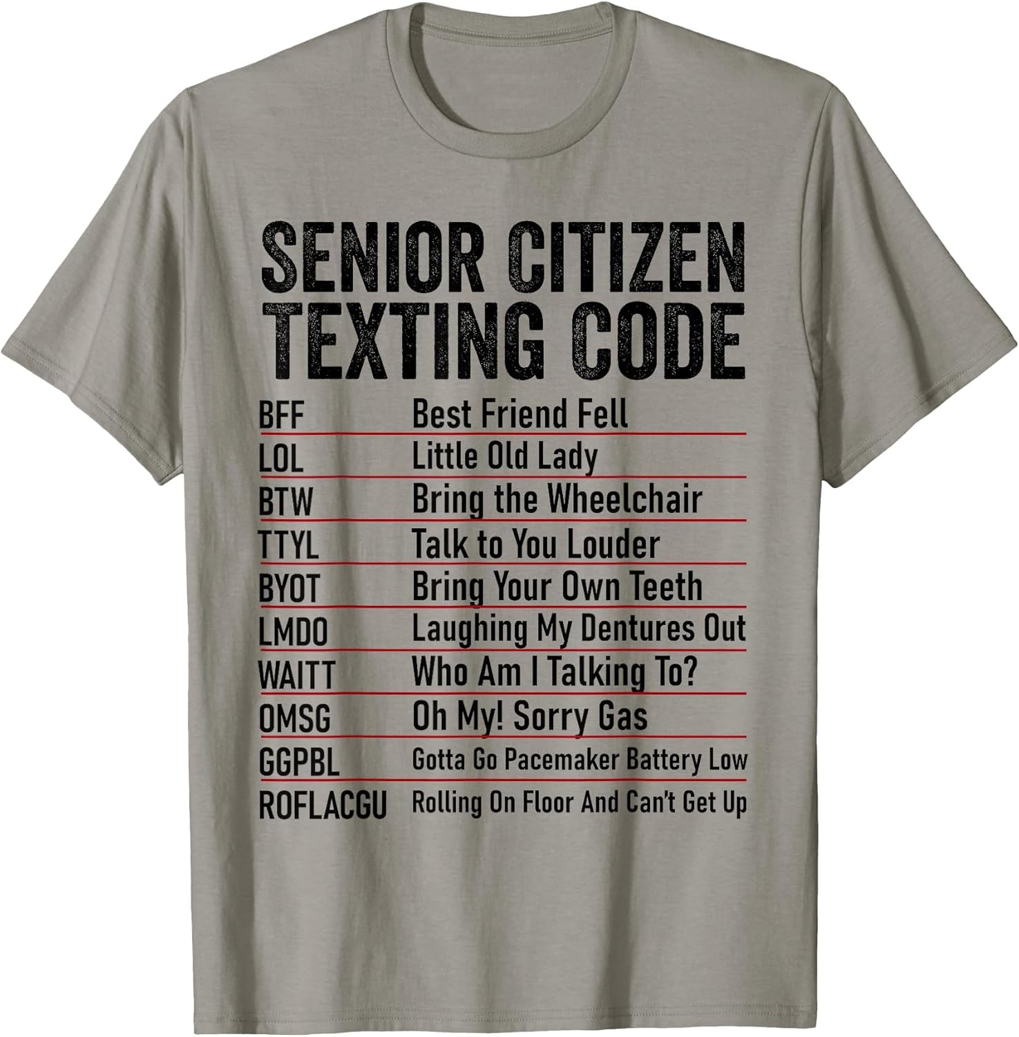 Senior Citizen Texting Code Funny Old People Grandpa