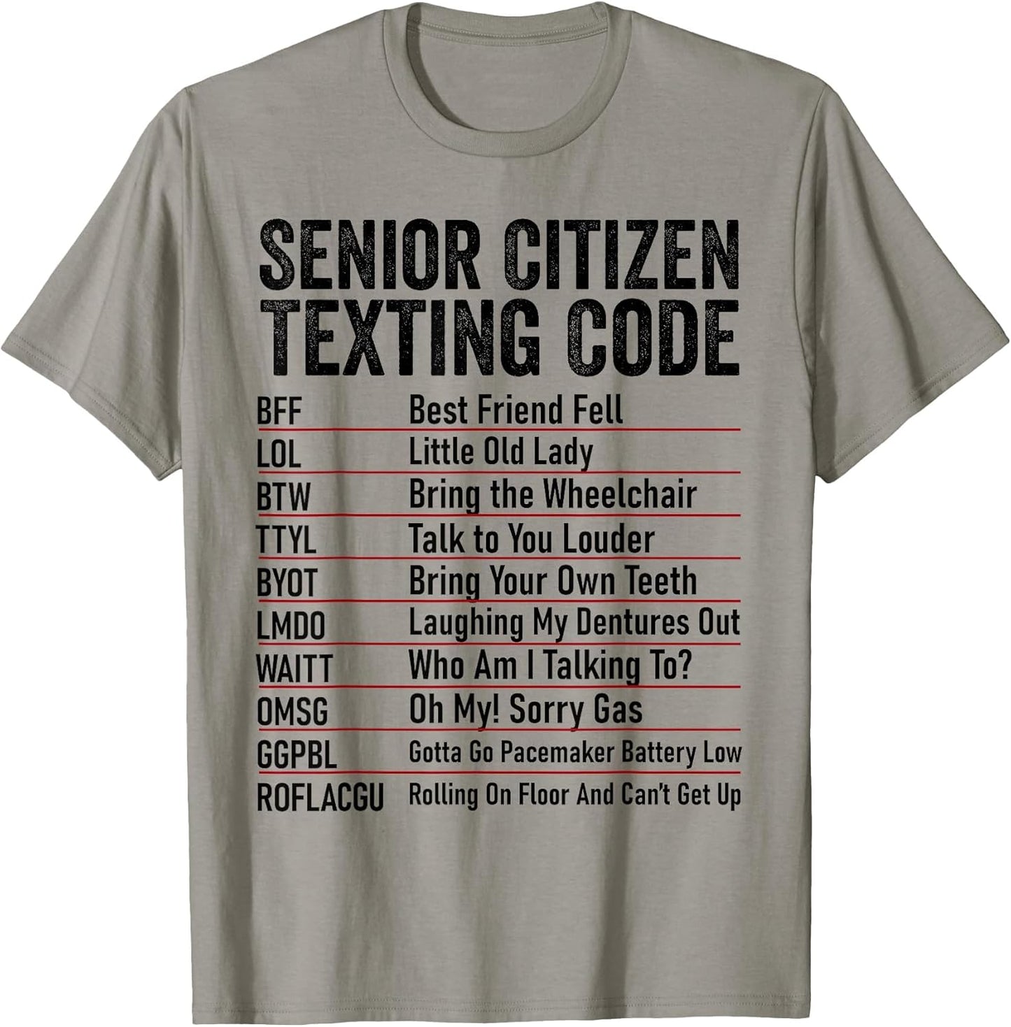 Senior Citizen Texting Code Funny Old People Grandpa