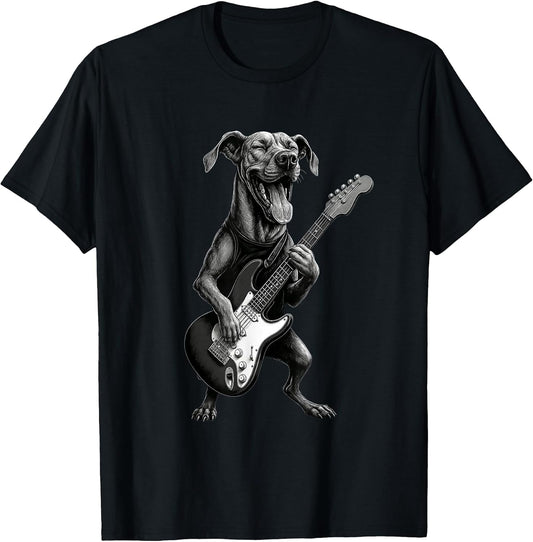 Great Dane Playing Guitar Funny Dog Lover