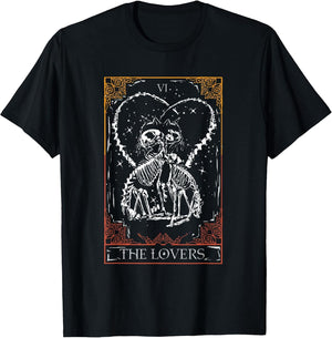 The Lovers Cat Tarot Card of Occult Bones Cats at Goth Tarot