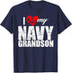 I Love My Navy Grandson Distressed Vintage Shirt