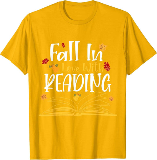 Fall in Love with Reading Fall Leaves Autumn Thanksgiving