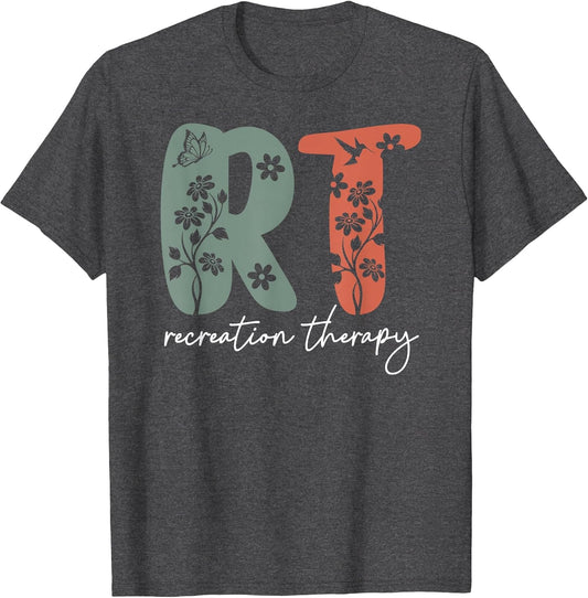 Retro Floral RT Recreation Therapy Recreational Therapist