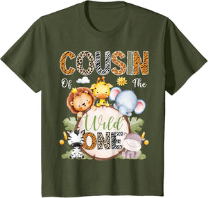 Cousin of The Wild One 1St Birthday Boy Safari Jungle