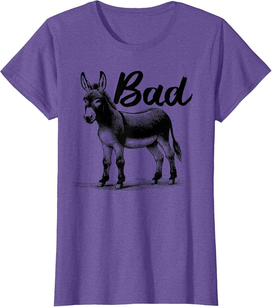 Funny Bad Ass Donkey Shirt Badass Donkey Retro Donkeys Meme