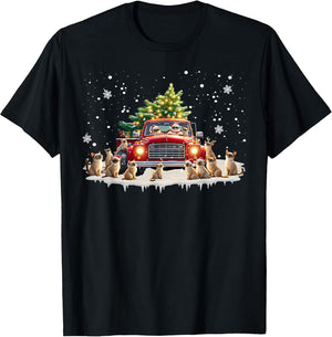 Siamese Cat Red Truck Christmas Tree Santa Ugly Xmas