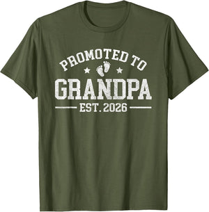 Promoted to Grandpa est. 2026 Grandparents Baby Announcement