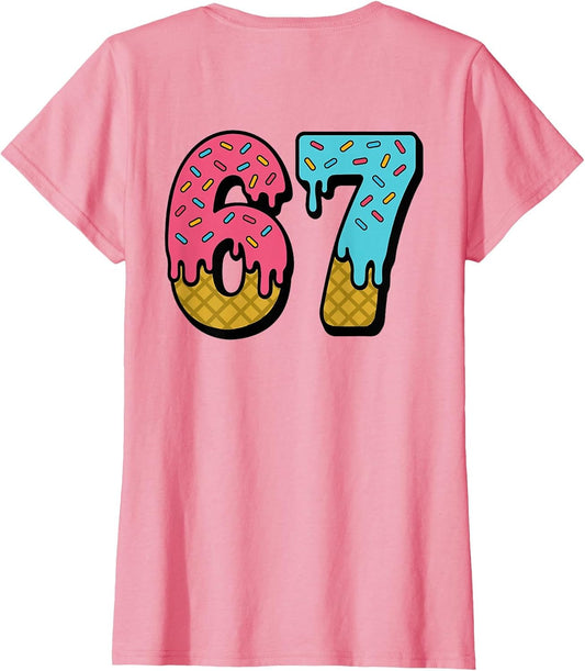 67 Ice Cream Drip Meme Six Seven (On Back)