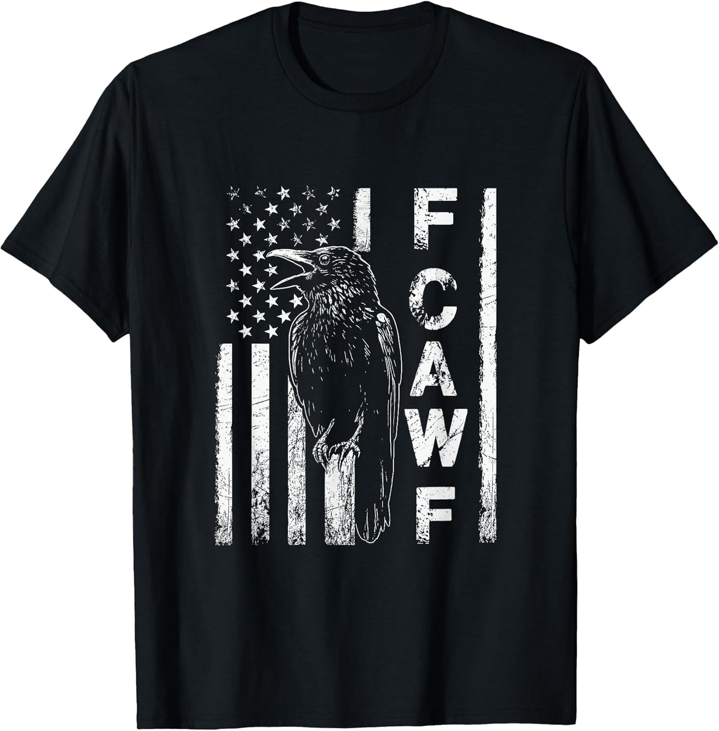 Funny F CAW F Crow with USA Flag