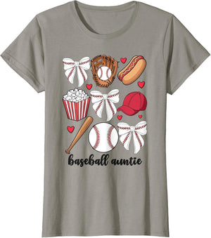 Baseball Auntie Coquette Bow Nephew Baseball Aunt