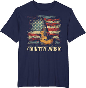 Country Music - Outlaw Western USA Patriotic Vintage Guitar