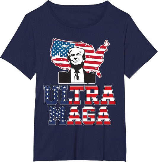 Ultra Mega Patriotic Trump Republicans USA Flag 2024 Apparel