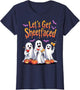 Let's Get Sheet Faced Cute Funny Ghost Drinking Halloween