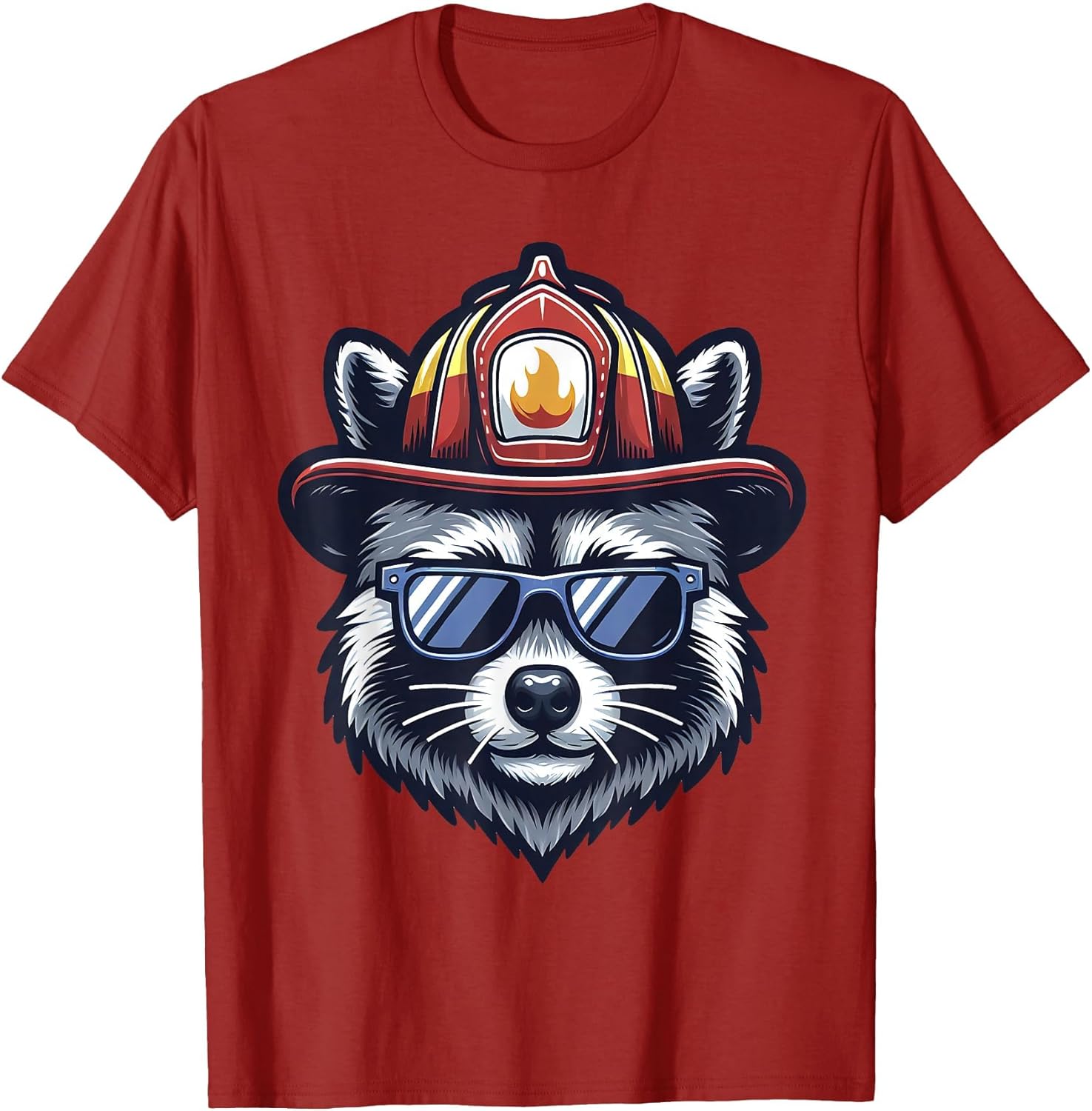 Firefighter Raccoon Funny Fire Department