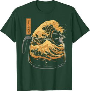 Coffee & Japan Art Lover Kanagawa Wave of Coffee Humor