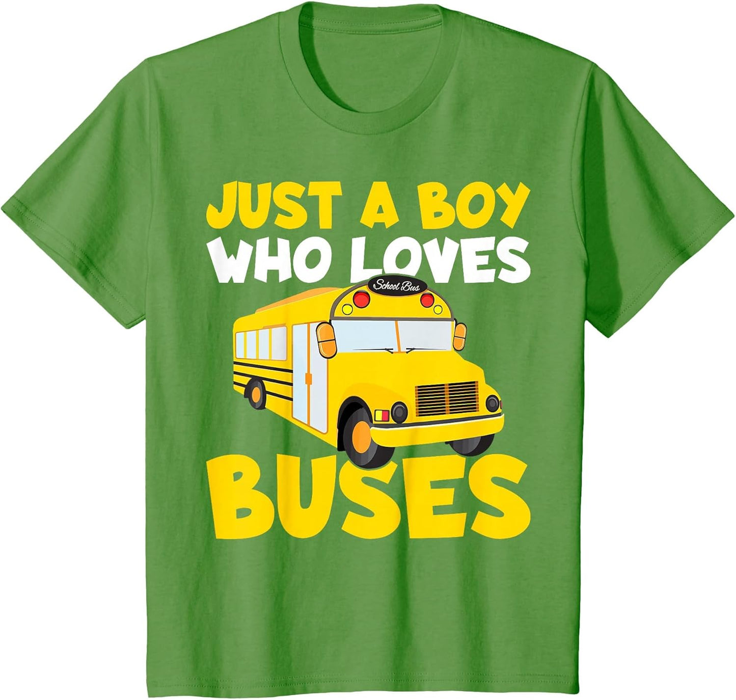 Kids School Bus Costume Just a Boy who Loves Buses