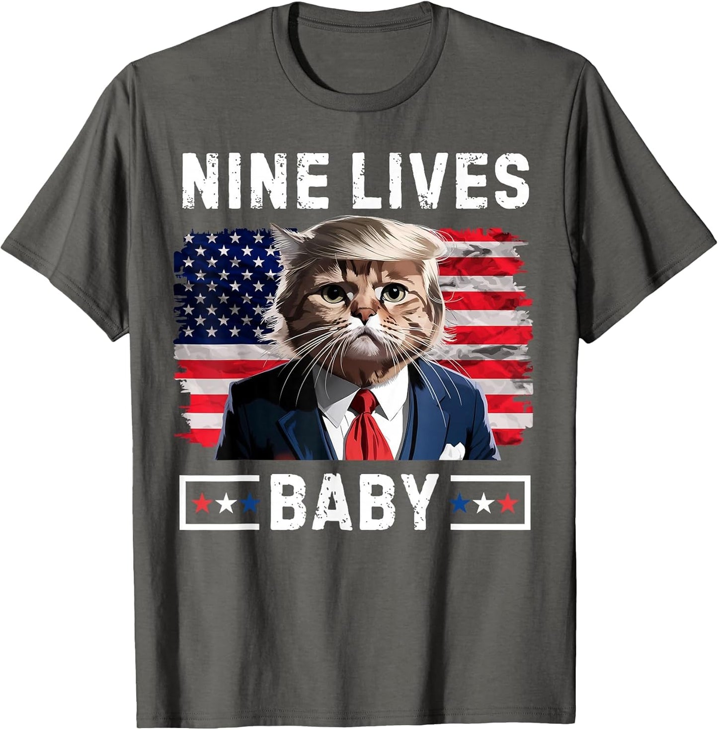 Funny Trump Cat 9 Lives Baby Nine Lives Cat