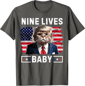 Funny Trump Cat 9 Lives Baby Nine Lives Cat