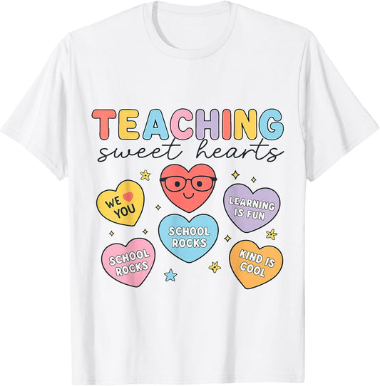 Teaching Sweethearts Teacher Valentine Heart Candy Women Day