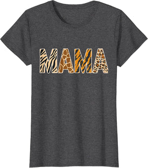 Mama Wild Animal Print Zebra Giraffe Tiger Leopard Mother
