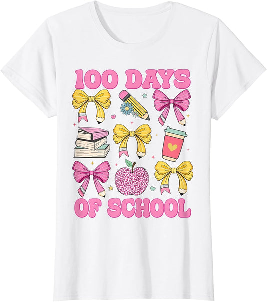 100 Days of School Coquette Bow 100th Day of School Teacher