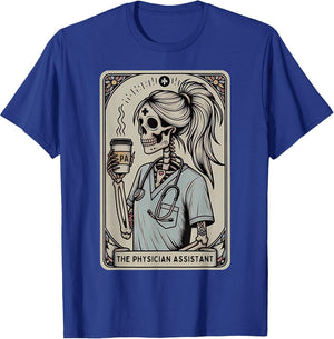 Physician Assistant Tarot Card Skeleton Coffee Halloween PA