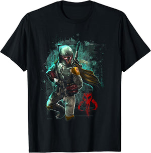 Star Wars Boba Fett Grunge Profile Graphic