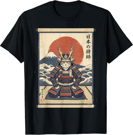 Samurai Cat Warrior Ronin Neko Japanese Art Feline Katana