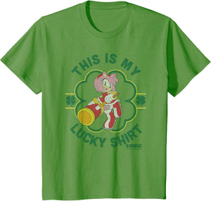 Sonic The Hedgehog St. Patrick's Day My Lucky Amy Rose
