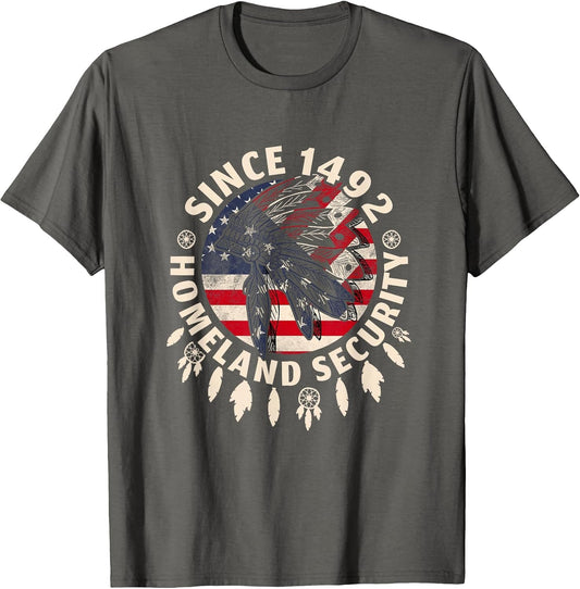 Homeland Security Since 1492 USA Flag Distressed Headdress