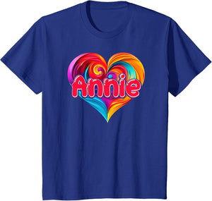 I Heart Love Annie First Name Colorful Named
