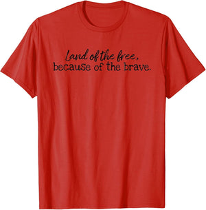 Patriotic USA Land of The Free Because of The Brave Veterans