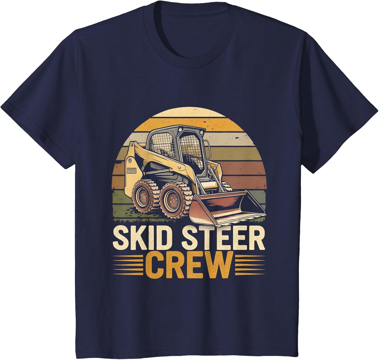 Retro Skid Steer Crew Vintage Heavy Equipment Operator