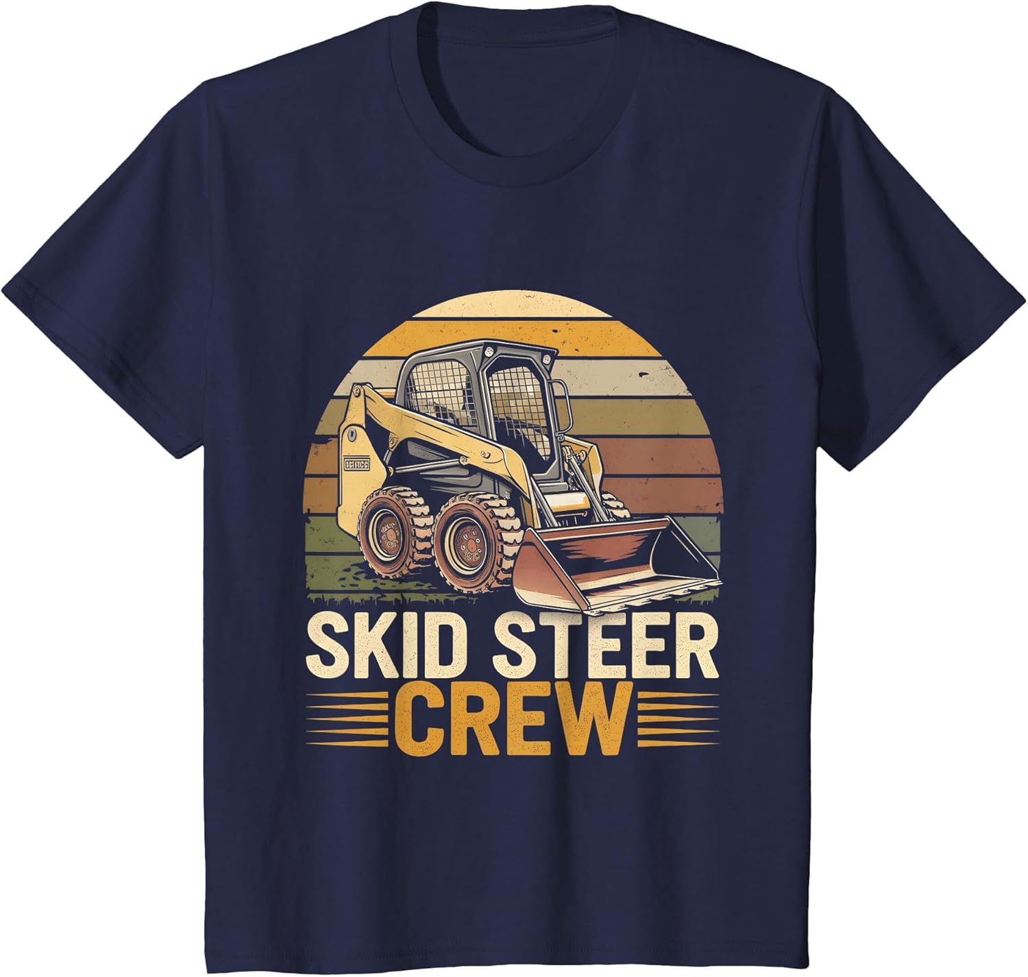 Retro Skid Steer Crew Vintage Heavy Equipment Operator
