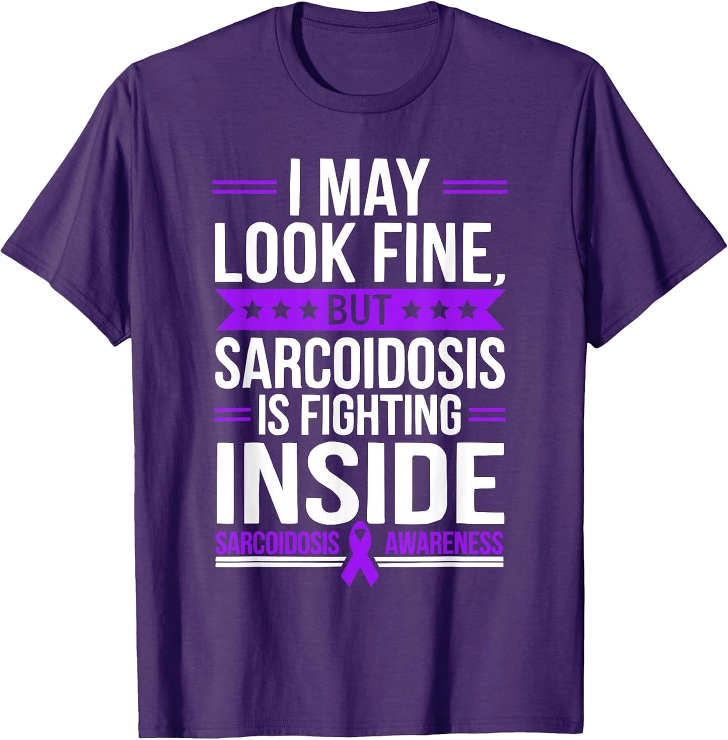 Sarcoidosis Awareness Disease Disability Purple Ribbon