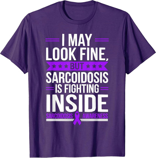 Sarcoidosis Awareness Disease Disability Purple Ribbon