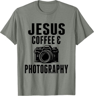 Jesus Coffee and Photography Funny Photographer Camera