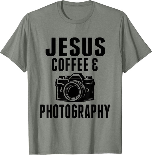Jesus Coffee and Photography Funny Photographer Camera