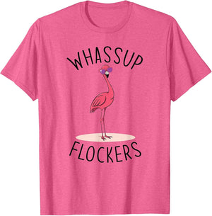 Whassup Flockers? Funny Vintage Pink Flamingo Sunglasses